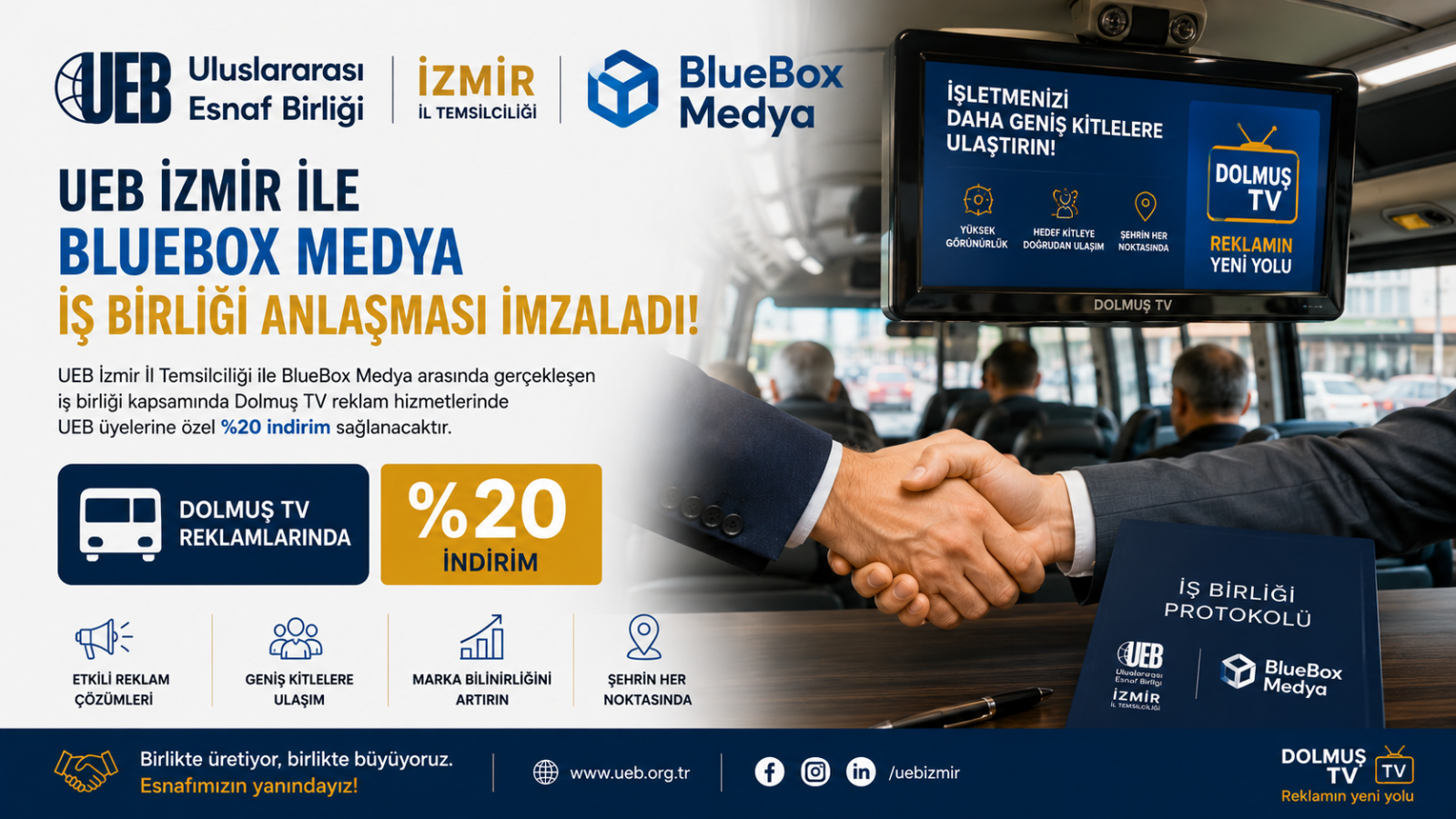 UEB İzmir ile BlueBox Medya Arasında İş Birliği Anlaşması İmzalandı